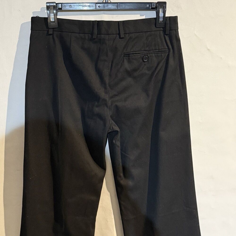 Kulson Italy Black Dress Pants Size 10 Stretch Cotton Cupro Made Italy Split Hem - Picture 4 of 16